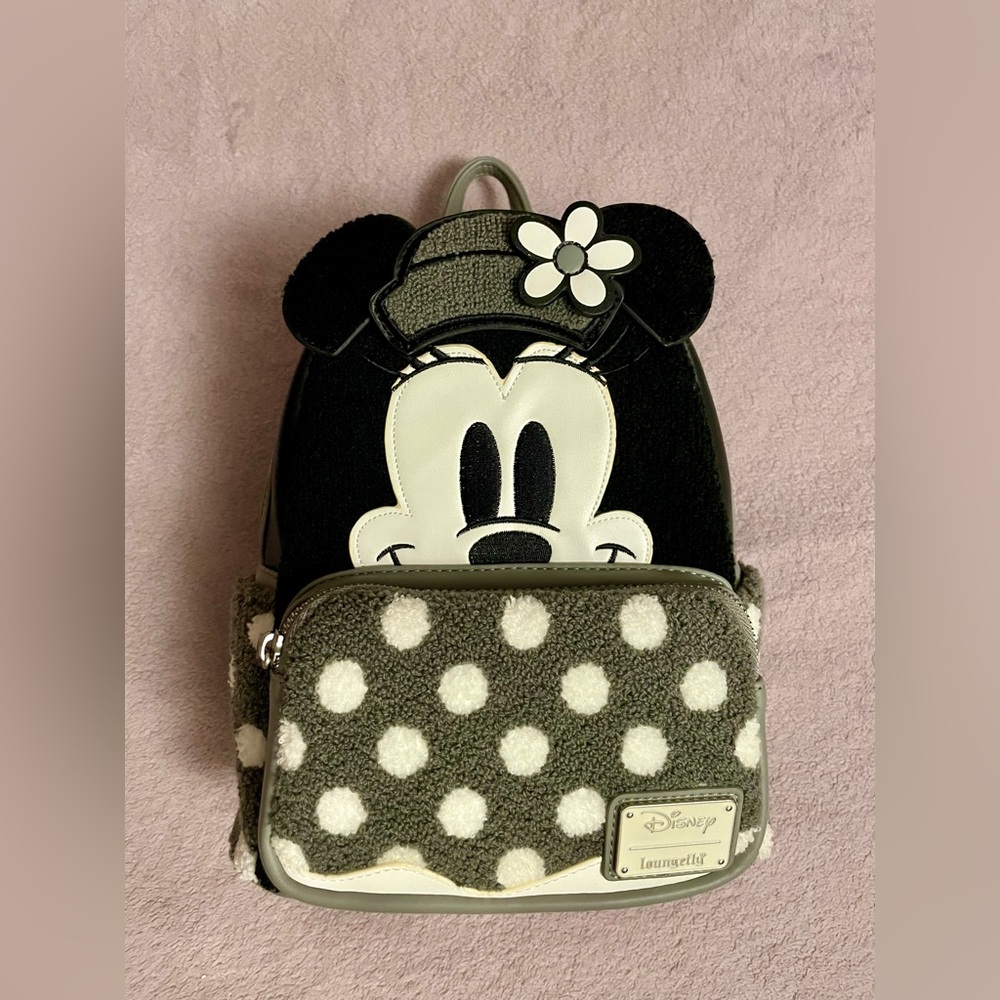 Loungefly Black and White Minnie Mouse Backpack